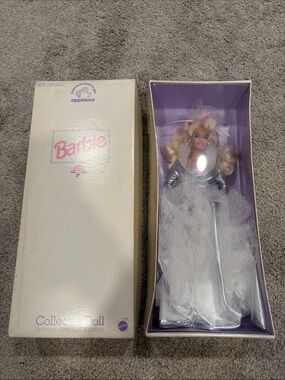 Applause Barbie Collector Doll in White and Silver Tulle Gown